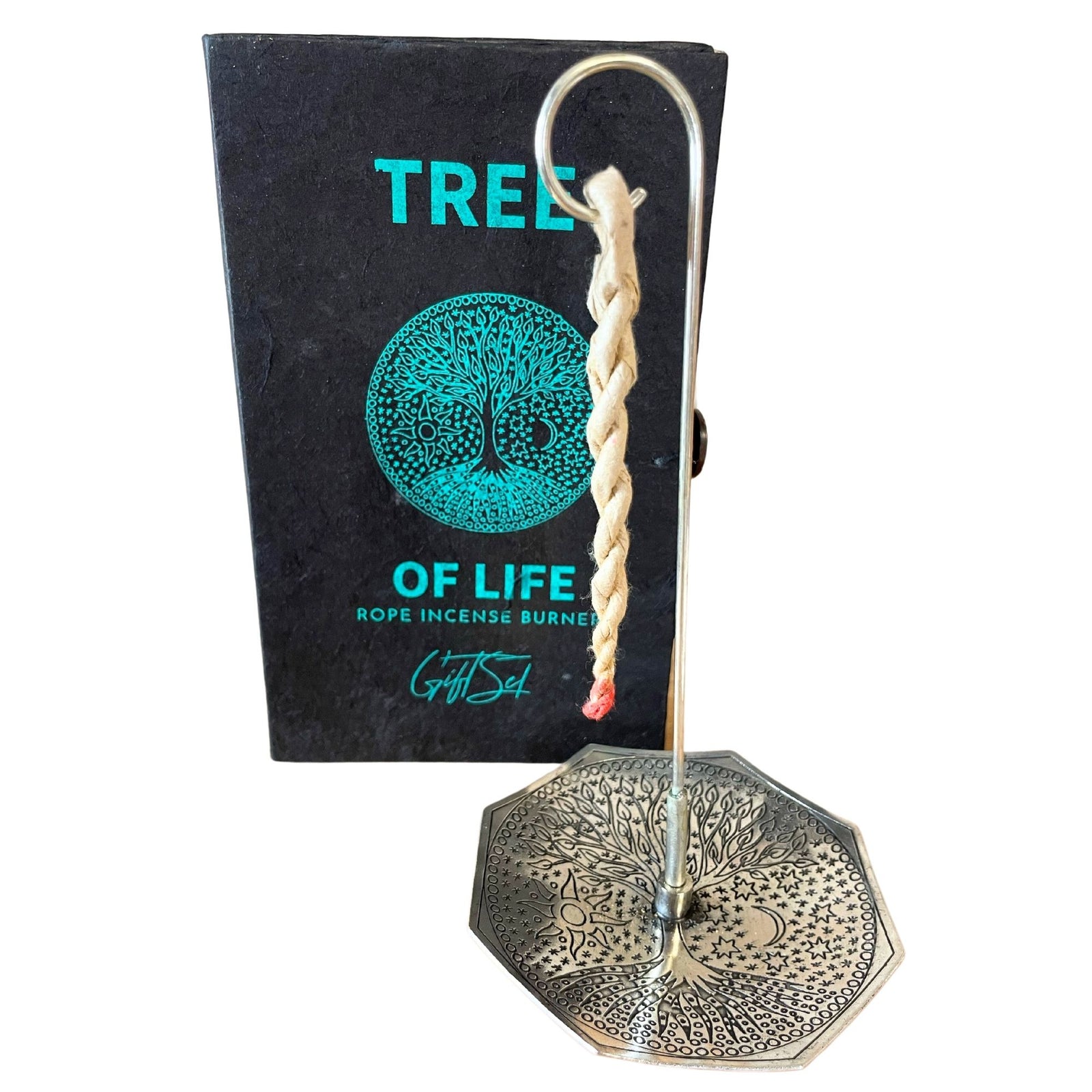 Rope Incense and Silver Plated Holder Set - Tree of Life product image