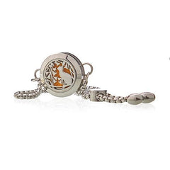 Aromatherapy Jewellery Chain Bracelet - Cat & Flowers - 20mm product image 4