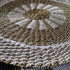 Round Seagrass White & Tan - Inner Sun - 1m product image