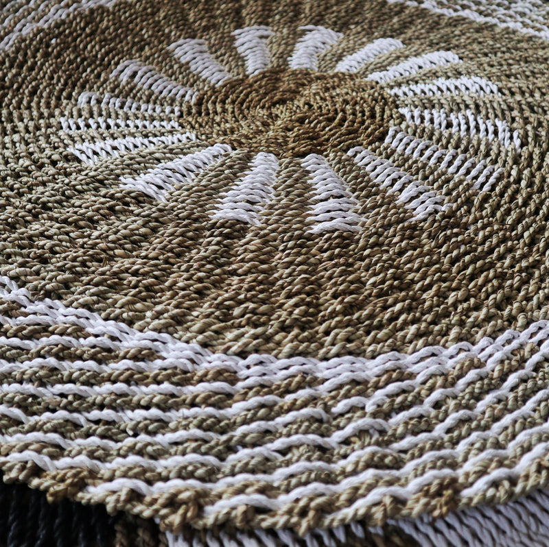 Round Seagrass White & Tan - Inner Sun - 1m product image