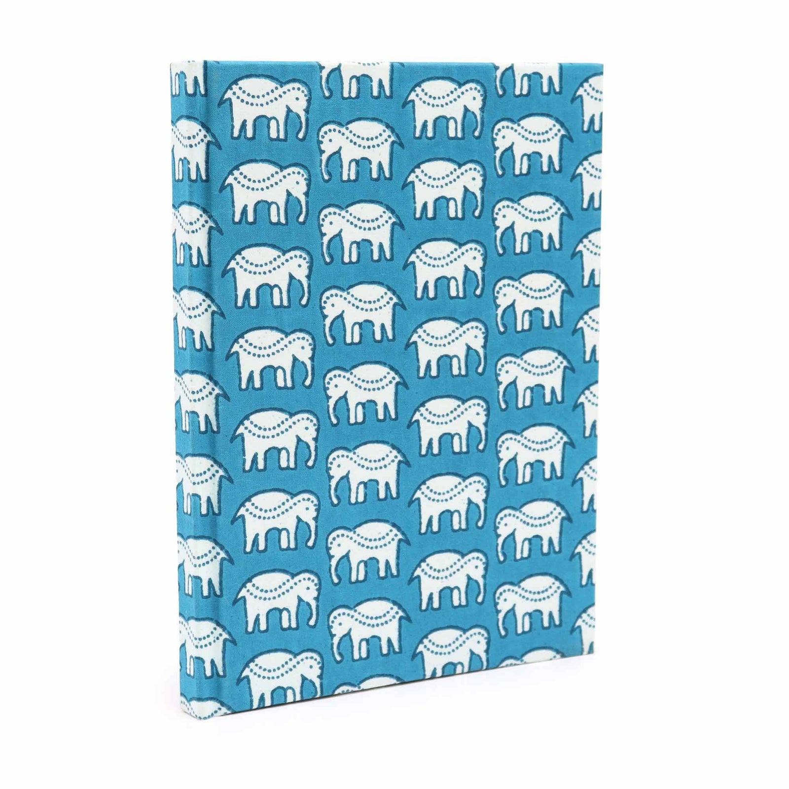 Cotton Bound Notebooks 20x15cm - 96 pages - Teal Elephants product image