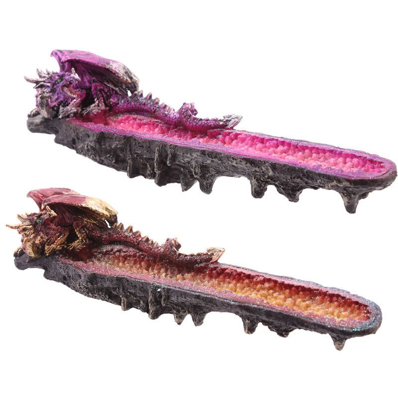 Geode Crystal Dragon Outcrop Incense Ashcatcher product image 2