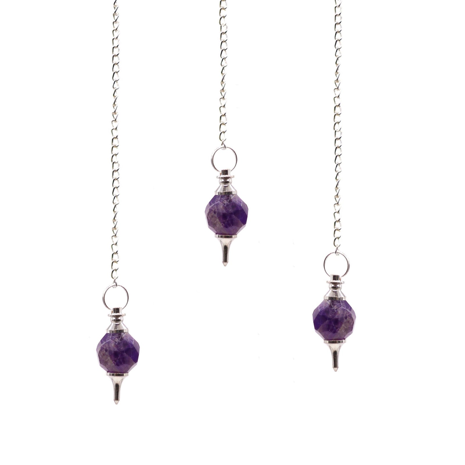 Facted Gemstone Pendulum - Amethyst product image