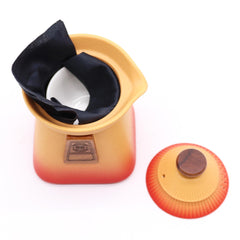 Temple Teapot Set & Three Cups - Orange Earth product image 3