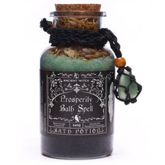 Ancient Witch Bath Spell Potion & Aventurine Crystal Amulet - Prosperity product image 10