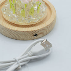 Floral Glow Garden Dome - 10 Pink Roses - LED USB product image 5