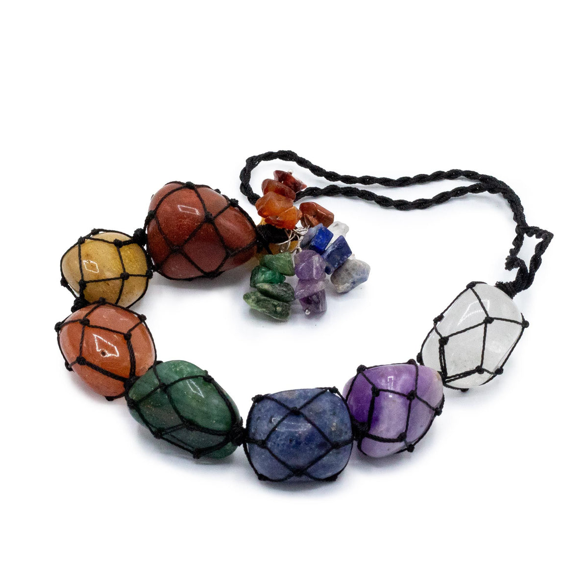 Hanging Chakra Stone Pendant - Seven Chakra Chips - product image 2
