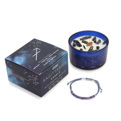 Zodiac Crystal Candle with Gemstone Bracelet - Sagittarius product image 3