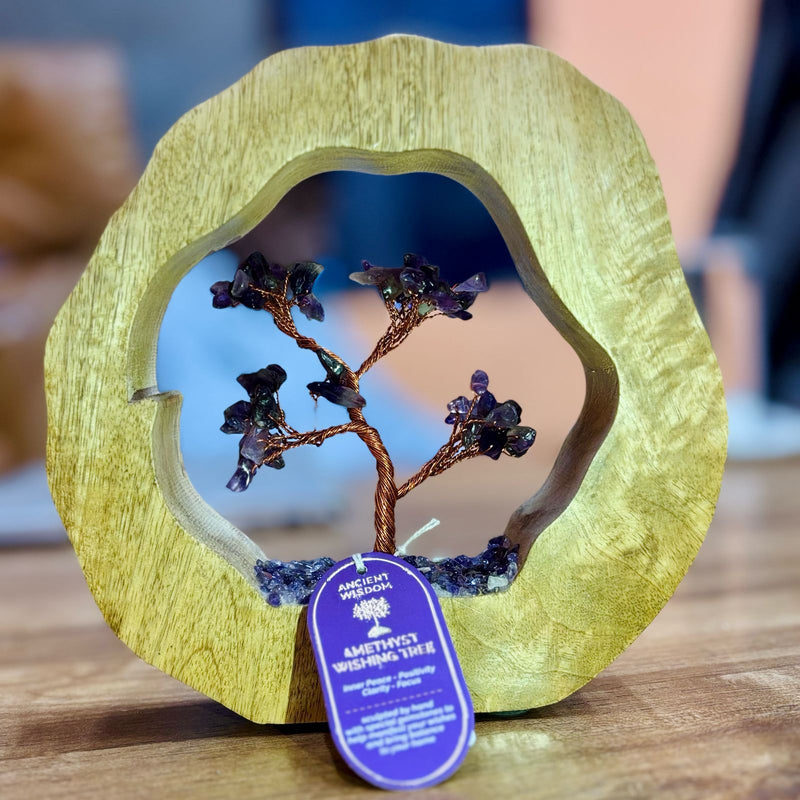 Gemstone Tree Garden - Mango Wood Ring - Amethyst - 60 chipstones product image