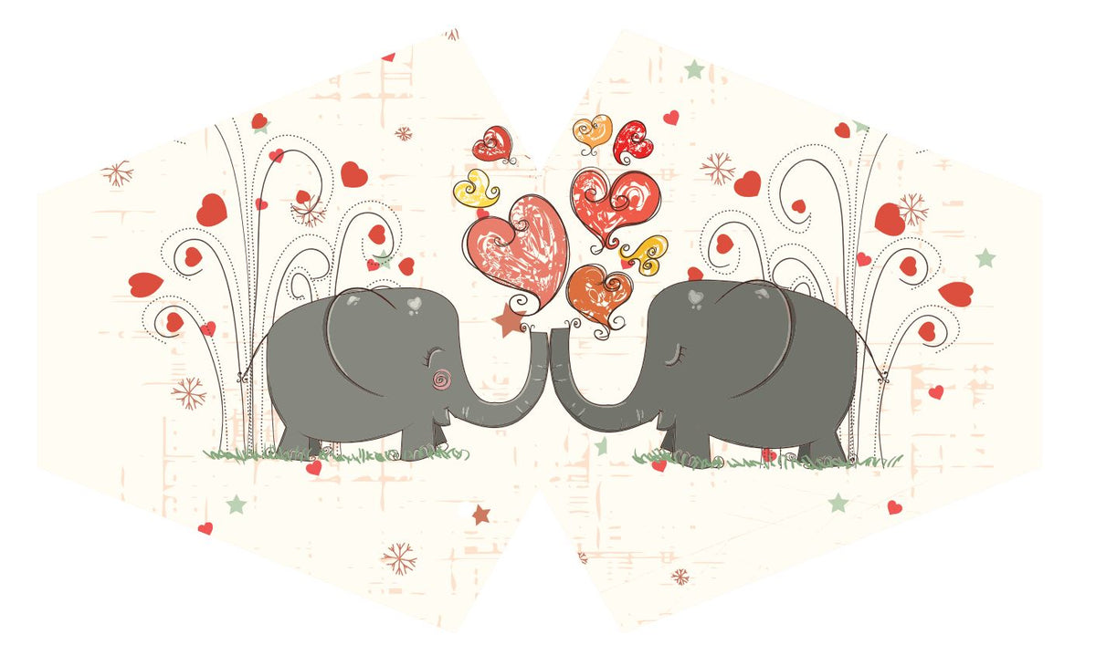Reusable Fashion Face Mask - Love Elephants (Adult) - product image 2