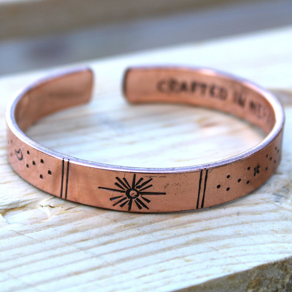 Inspiration Bracelet - Copper Snrise, Galaxy, Stars, Earth product image 5