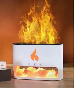 White Blaze Aroma Diffuser - Himalayan Salt Chamber - USB-C - Flame Effect (Salt included) product image 2