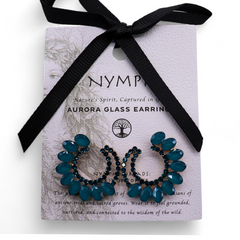 Teal Green - Vintage Glass - Loop - Earrings product image 4