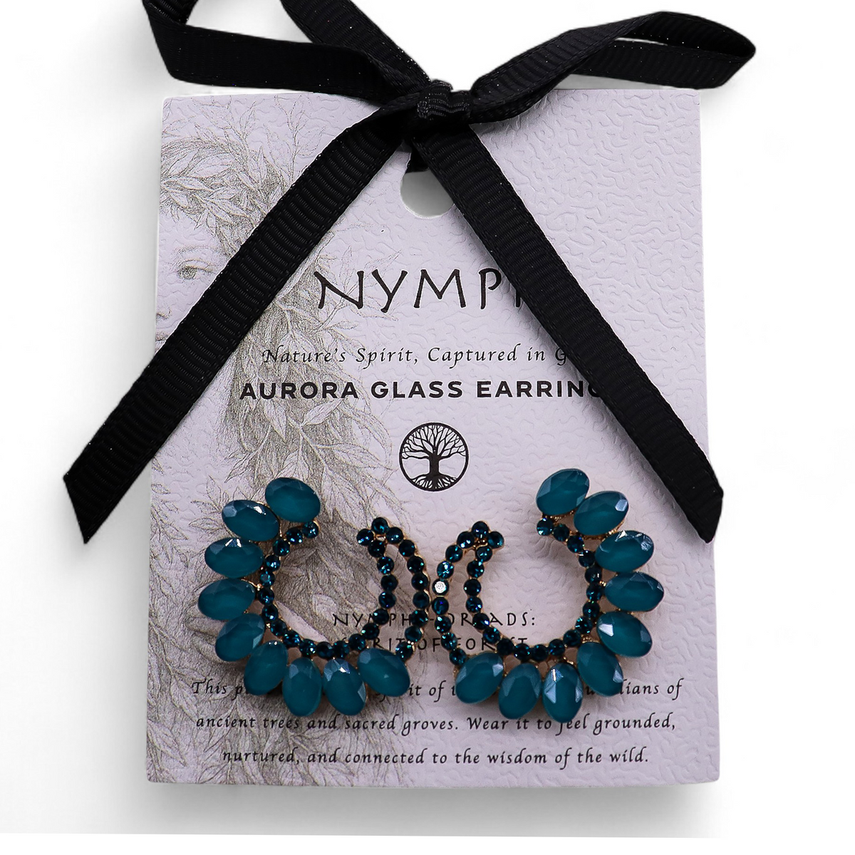 Teal Green - Vintage Glass - Loop - Earrings product image 4