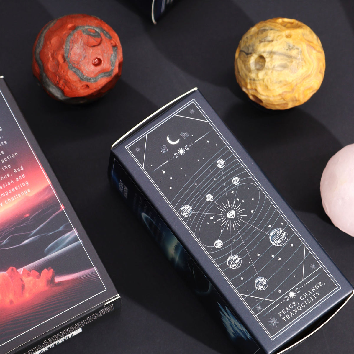 Crazy Lace Jasper Planet on a Sola Goldstone Stand (MERCURY) product image 9