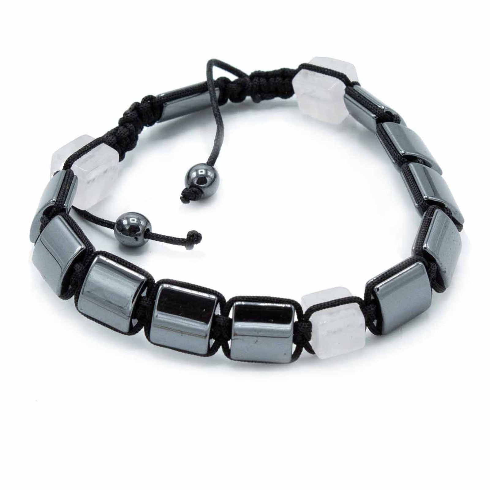 Magnetic Hematite Shamballa Bracelet - Rose Cuboids product image