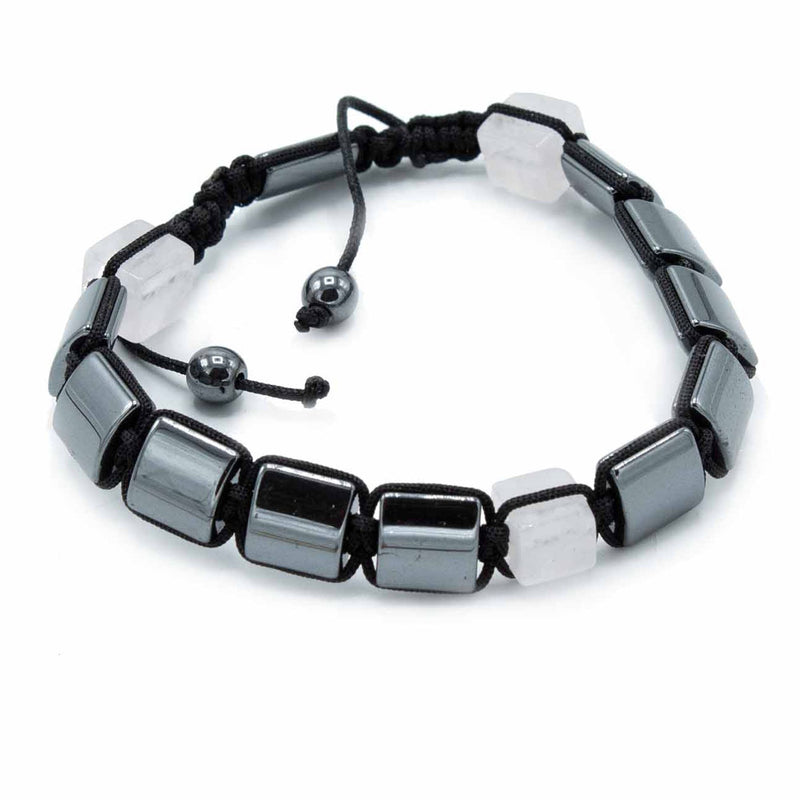 Magnetic Hematite Shamballa Bracelet - Rose Cuboids product image