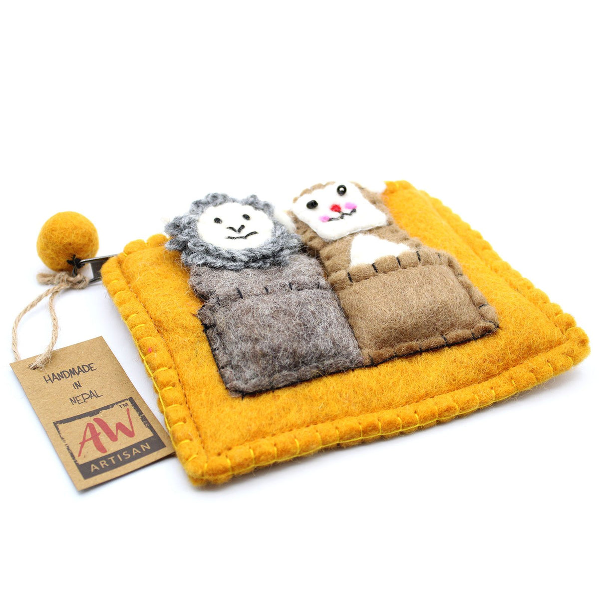 Pouch with Finger Puppets - Bear & Sheep product image 4