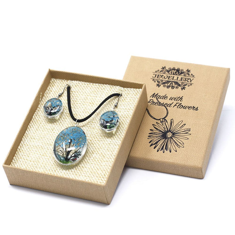 Pressed Flowers - Tree of Life set - Teal product image