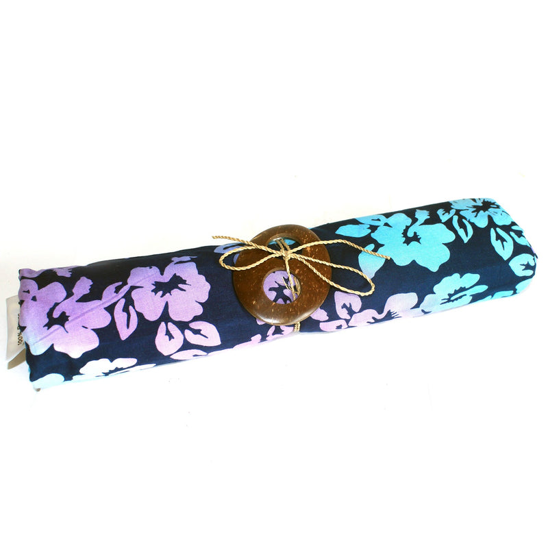 Bali Block Print Sarong - Orchids - Blue product image