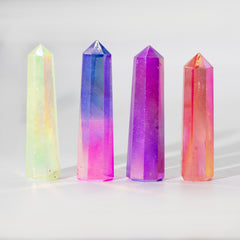 Gemstone Obelisk Point approx 9cm - Aurura Crystal Quartz - Peach product image 2