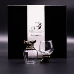 Gift Set of 6 Glasses (100ml) - Wild Forest Creatures - Antique Bronze product image 3
