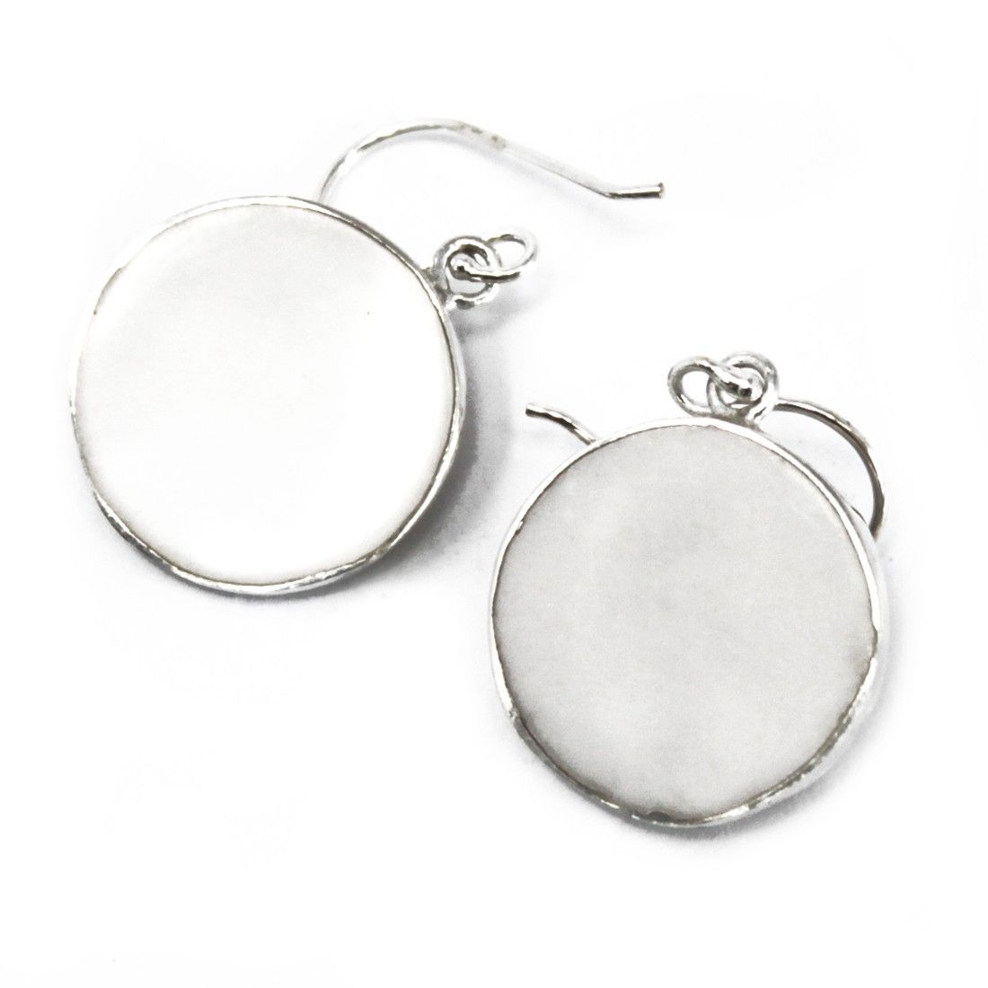 Tree of Life Silver Earrings 15mm - Mother of Pearl product image 3