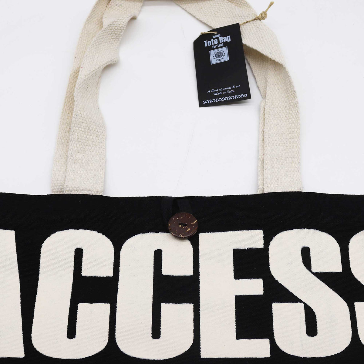 Iconic Classic Tote Bag - ACCESS ALL AREAS - Black Natural 10oz product image 4