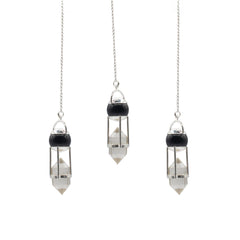 Shadow Seer - Double Power Pendulum - Obsidian Globe - Clear Quartz Double Terminated product image