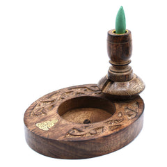 Sm Mango Wood Backflow Burner - Brass Buddha product image 3