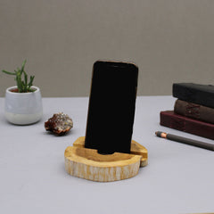 Lrg Gamal Wood Phone Holder - Whitewash product image 4