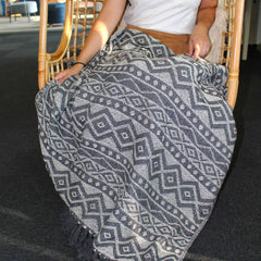 Boho Comfort Throws - Grey Geometric product image 2