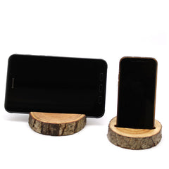 Small Log Phone Holder (full slice) - Natural product image 2