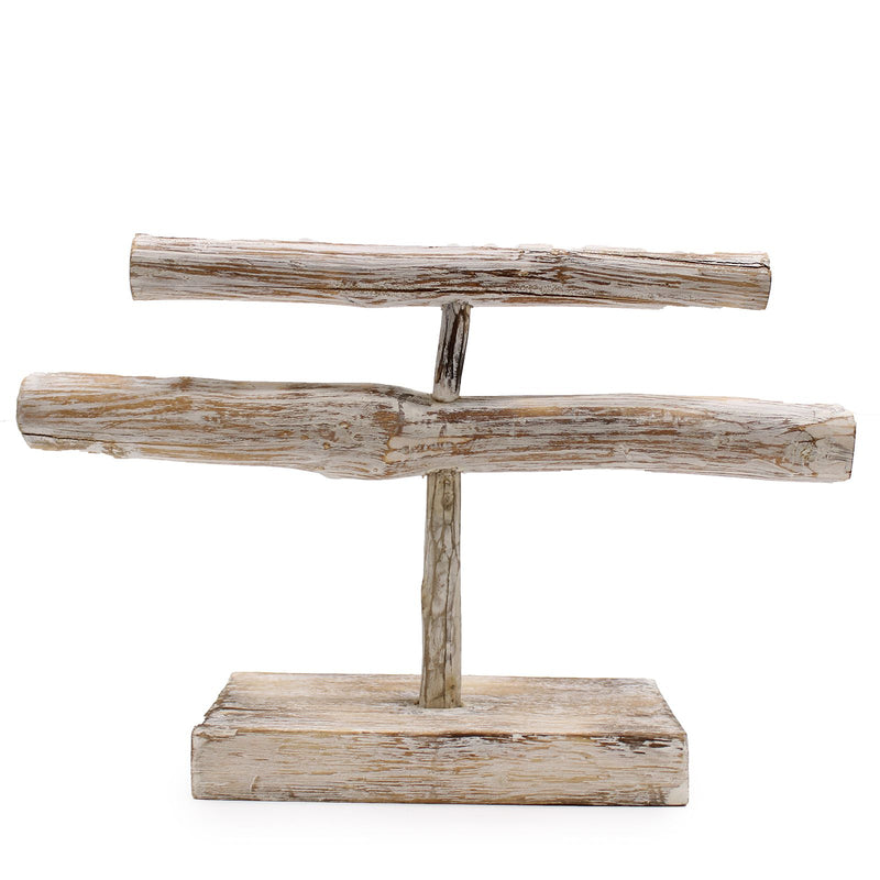 Double Branch Jewllery Stand - Whitewash product image