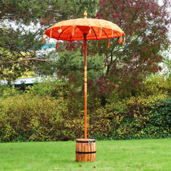Bali Patio Parasol - Cotton - Orange Decor - 1.5m product image 4