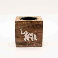 Square Mango Wood Oil Burner - Elephant product image 2