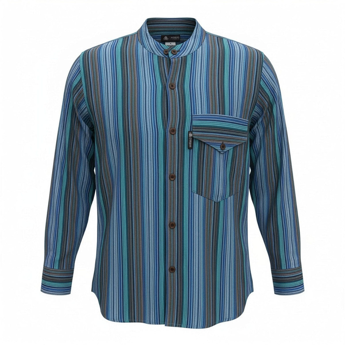 Nomad Sari Grandad Shirt - Turquoise - XL product image 2