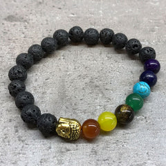 Lava Stone Bracelet - Buddha Chakra product image 2