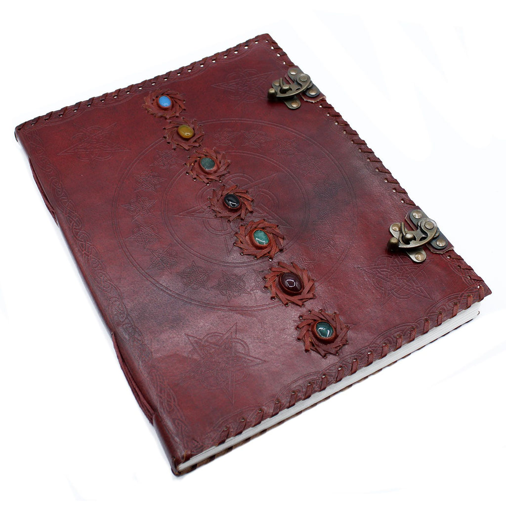 Huge 7 Chakra Leather Book - 10x13 (200 pages) product image 4
