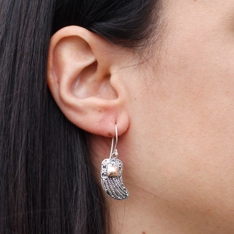 Silver & Gold Earring - Angel Wings product image