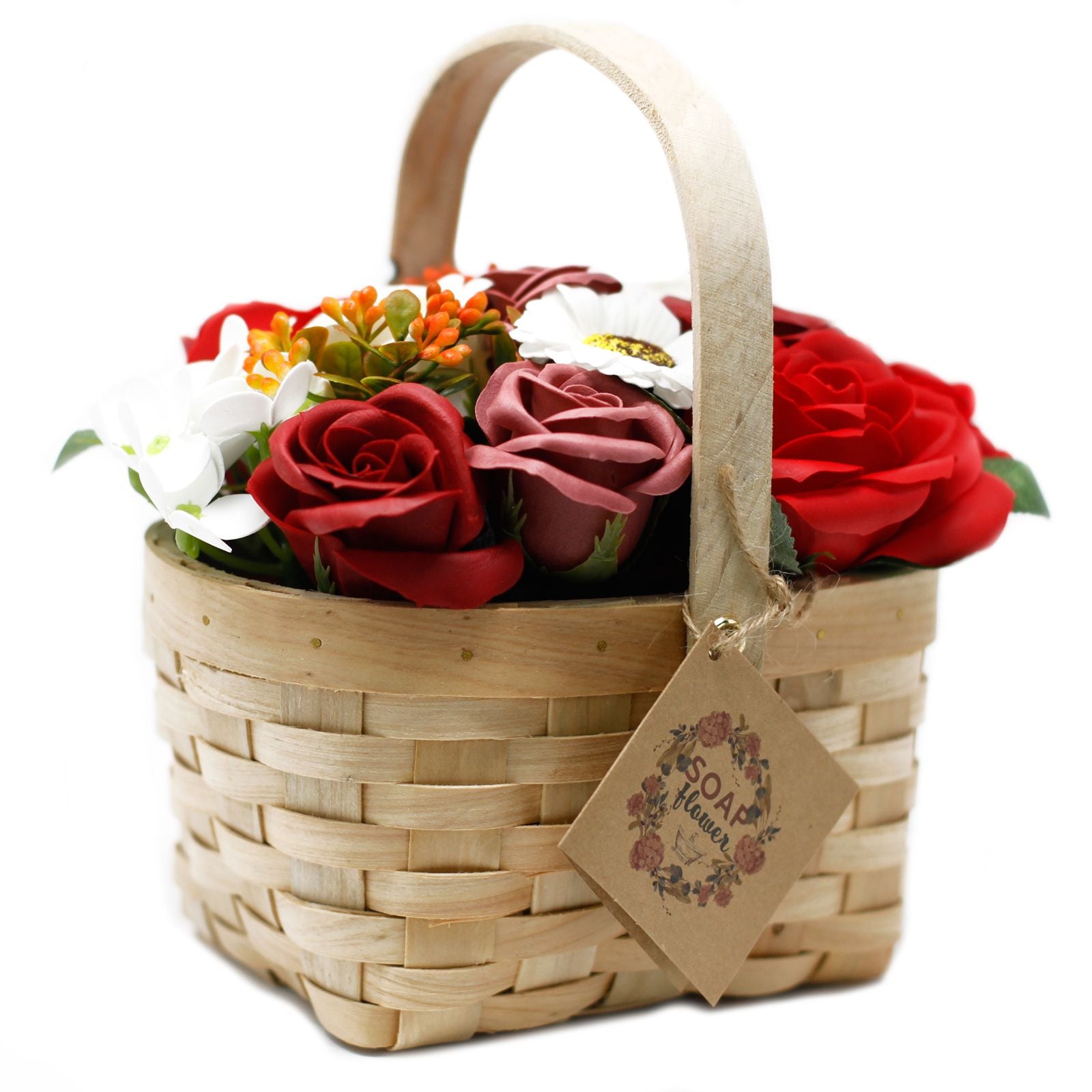 Large Red Bouquet in Wicker Basket product image