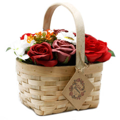 Large Red Bouquet in Wicker Basket product image