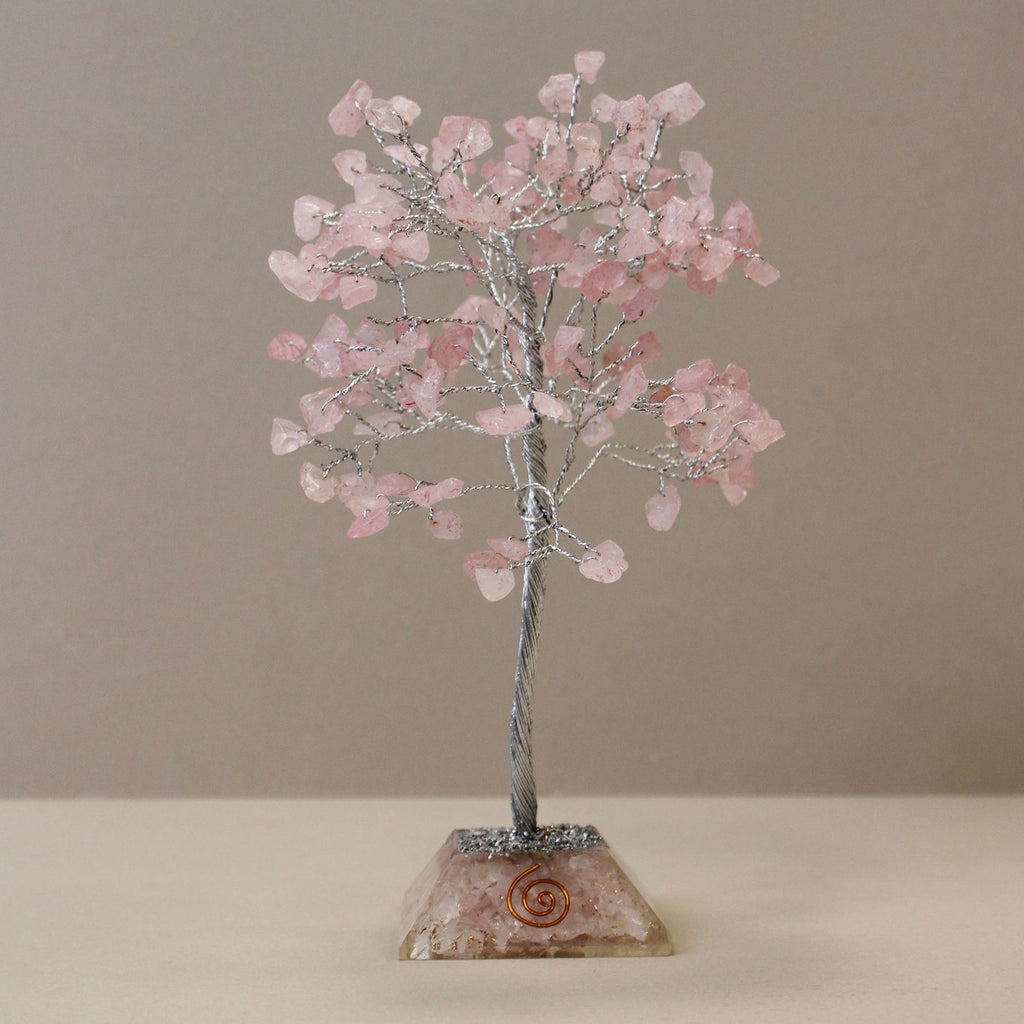 Gemstone Tree with Organite Base - 160 Stone - Rose Quartz product image 4