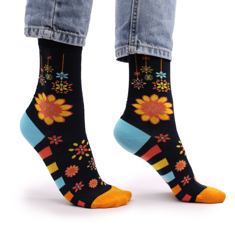 Hop Hare Bamboo Socks S/M - Mandala Flowers product image