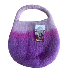 Water Felted Bee Bag - One Handle with Magnet - Lavender Shades product image 4