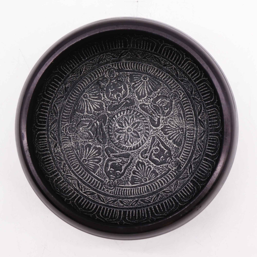 Earth Powder Singing Bowl - Om Five Buddha - 16cm product image 3