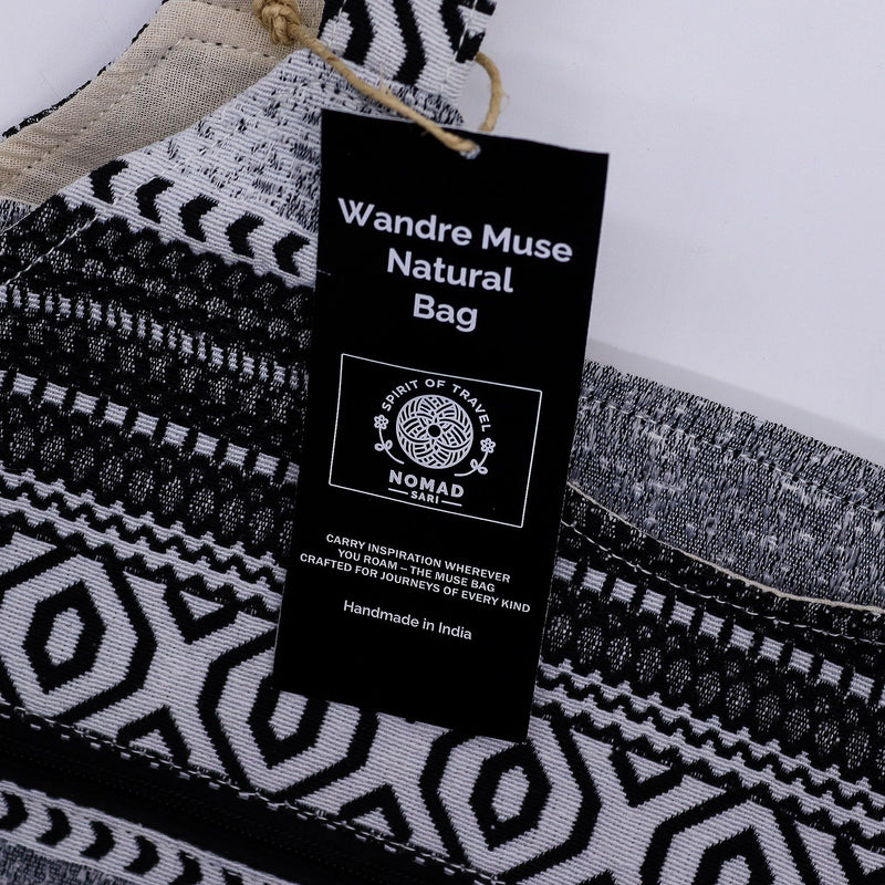 Nomad Sari Jacquard Natural Wander Muse Bags - Urban Caravan product image