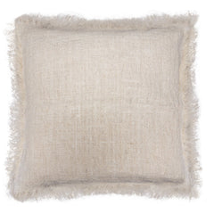 Linen Cushion Cover 45x45cm with fringe product image 3