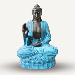 Large Turquoise & Stone Buddha Teaching on Lotus - 2m product image 2