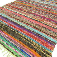 151 x 90cm Luxury Rag Rug - Green product image 2
